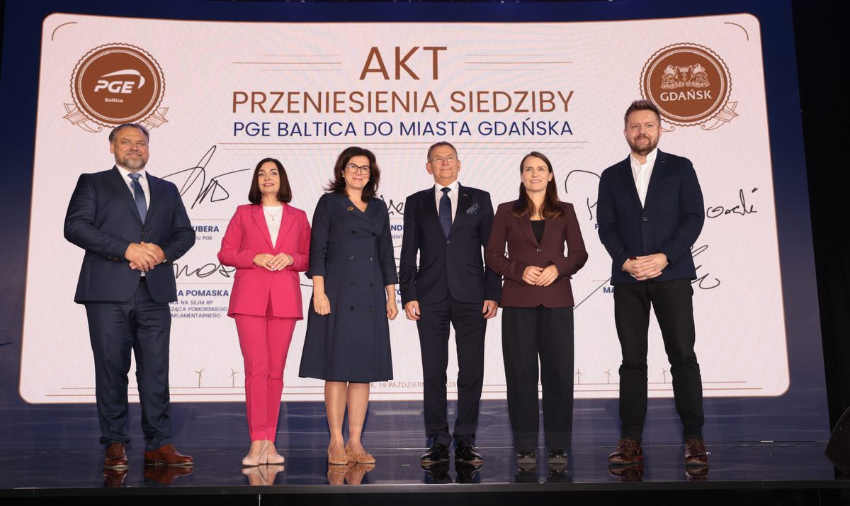 Signing of the act moving PGE Baltica's headquarters to Gdańsk